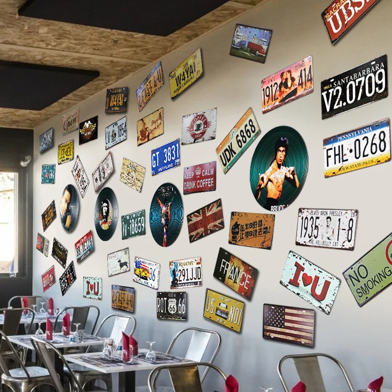 Оптовая продажа декоративных винтажных пользовательских металлических