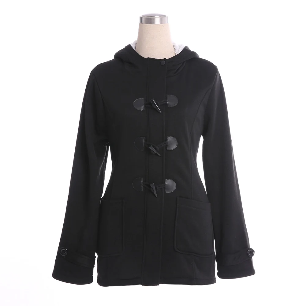 Женское пальто размера плюс Осеннее Толстое Зимнее женское длинное с капюшоном