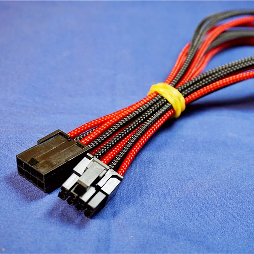 Удлинительный кабель PCIe PCI-E GPU 8 Pin (гнездо-штекер) 6 + 2 гибкий термостойкий