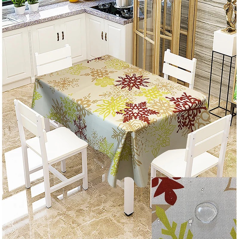 Креативный рисунок водоотталкивающая скатерть Рождественская