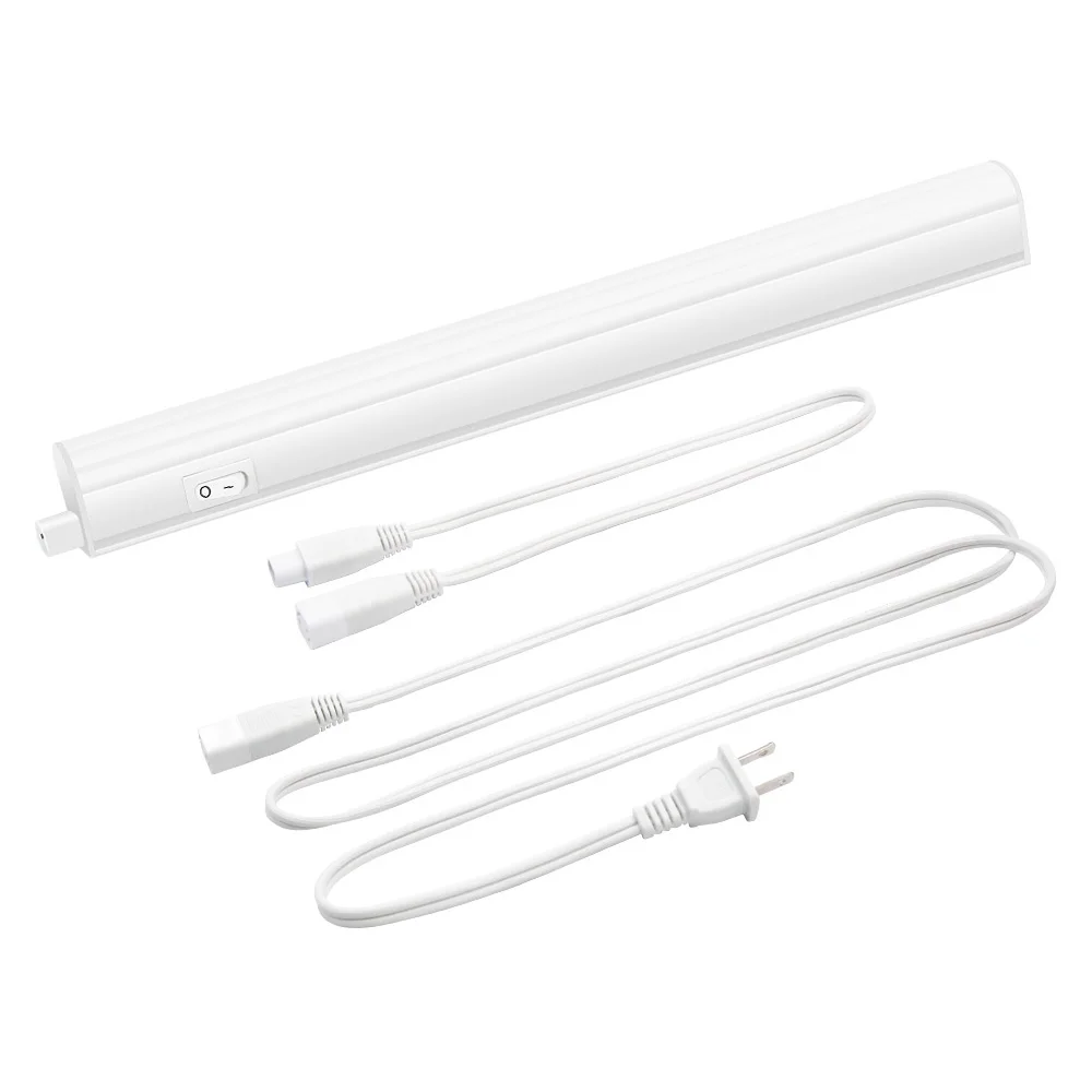 1 Lamp 313mm Подключаемый T5 5W светодиодный светильник для кухни под шкаф под светильник в шкаф нейтральный белый 4000K Длина 313 мм с американской вилкой - Цвет: 1 Lamp 313mm