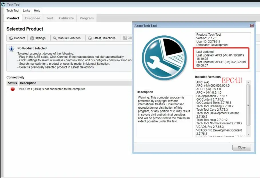 Инструмент Premium Tech Tool 2.7.75 (PTT 2 7/VCADS) [2019] (REAL Development) для volvo с инструментом