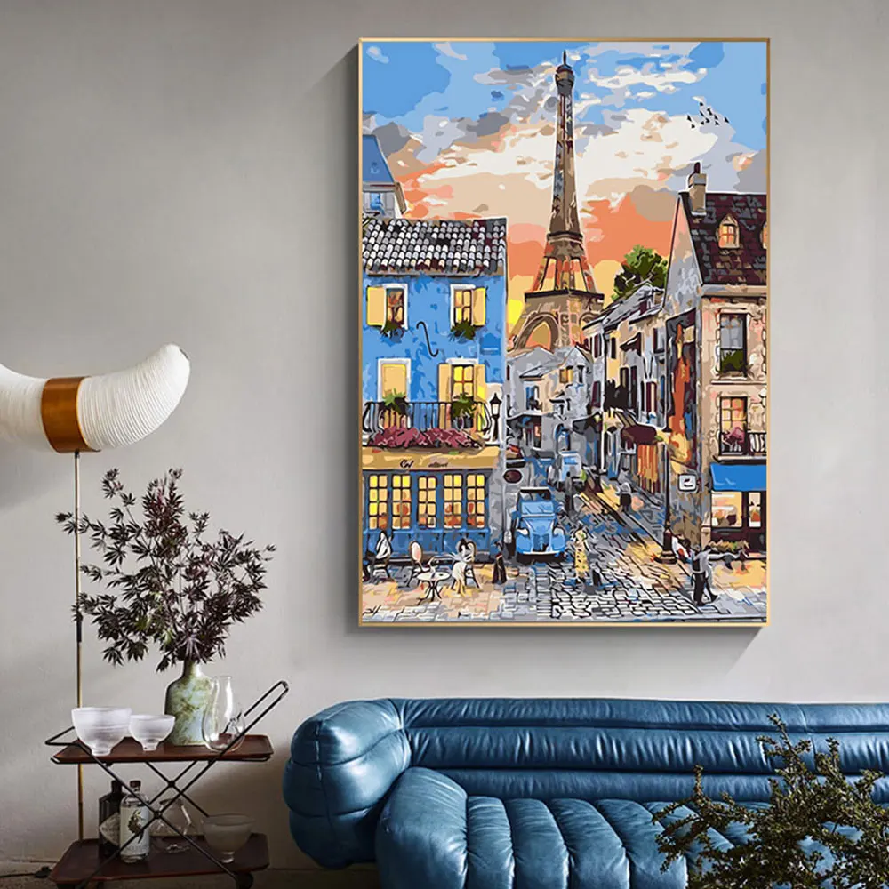 

Abstract Building Tower House Painting Modern City Canvas Posters And Prints Wall Art For Living Room Bedroom Decoration