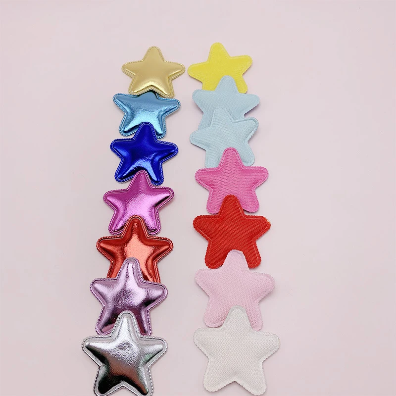 30 шт. 43 мм мягкая металлическая аппликация в виде звезд Детская повязка на голову