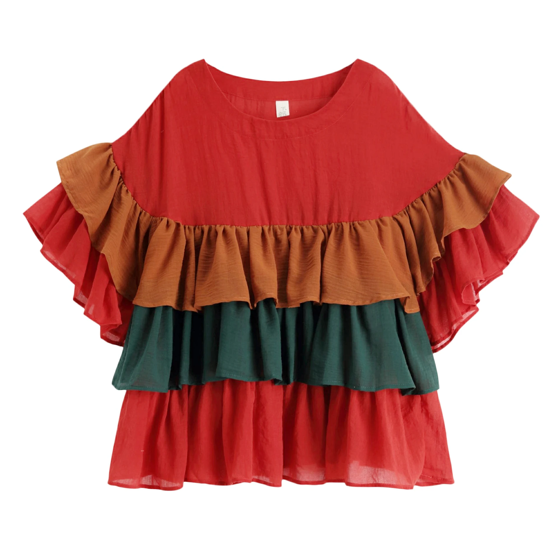 

Original Design AIGYPTOS Summer Women Tops Korean Sweet Oversized Blouses Ladies Cute Elegant Ruffles Casual Loose Cotton Shirts