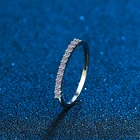 Обручальное кольцо с муассанитом 0,22 карата, женское, с платиновым покрытием, из стерлингового серебра, с муассанитом