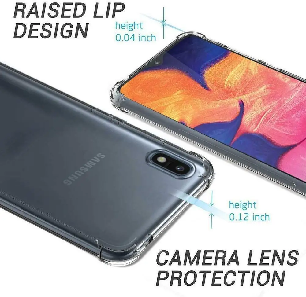 Кристальный мягкий чехол для samsung Galaxy A20e силиконовый A20s усиленный угловой бампер