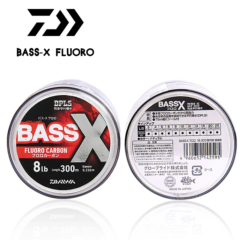 Японская рыболовная леска DAIWA углеродная с фторопластом 300 метров прозрачная