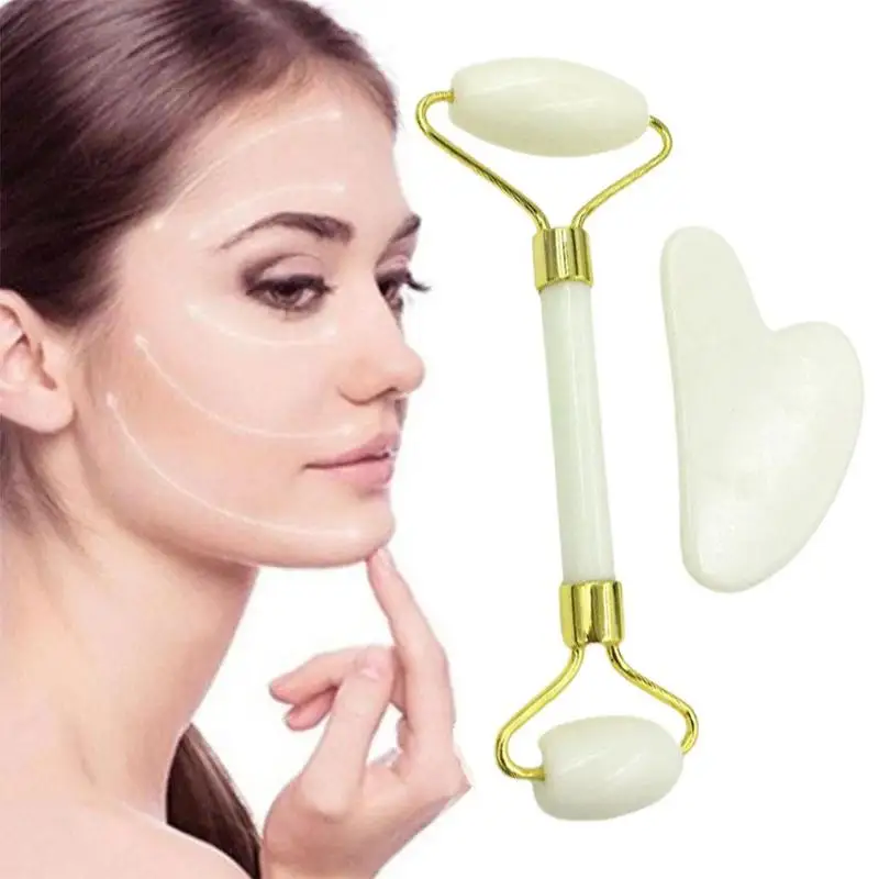 

Jade Roller Beauty Stick Double Headed Massager Tension Device Makeup Cosmetic Relieve Puffiness Reduce Face T3E2