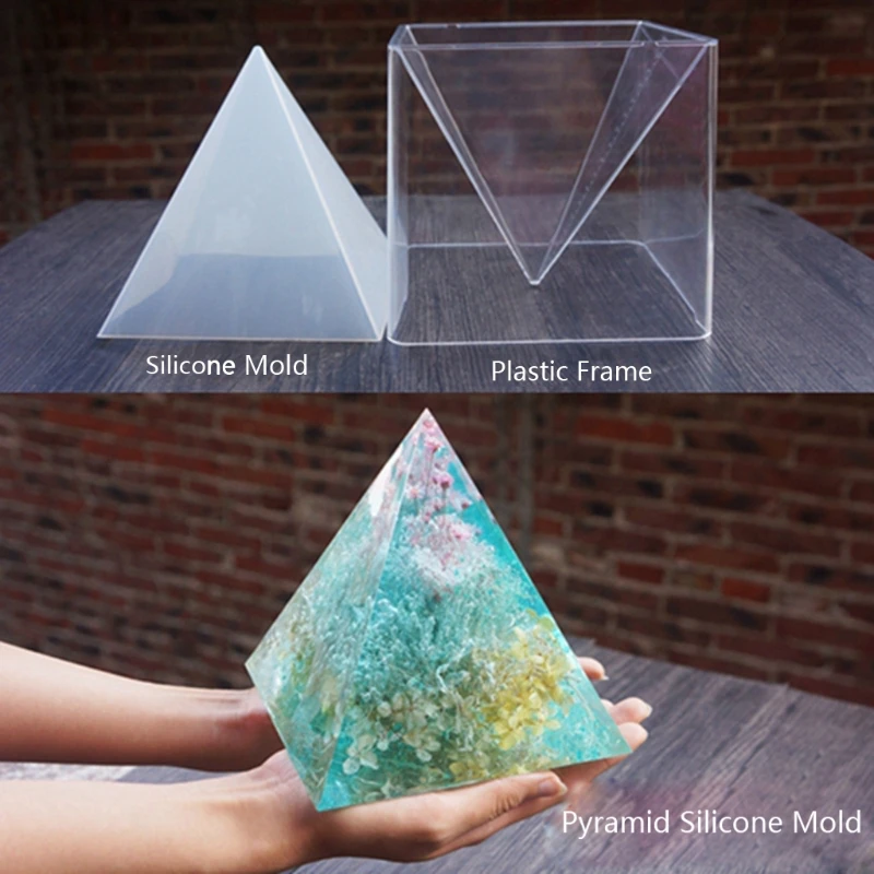 

Super Large DIY Pyramid Resin Mold Set Large Silicone 3D Pyramid Molds Jewelry Making Mould Tools Home Decor 15cm/5.9"
