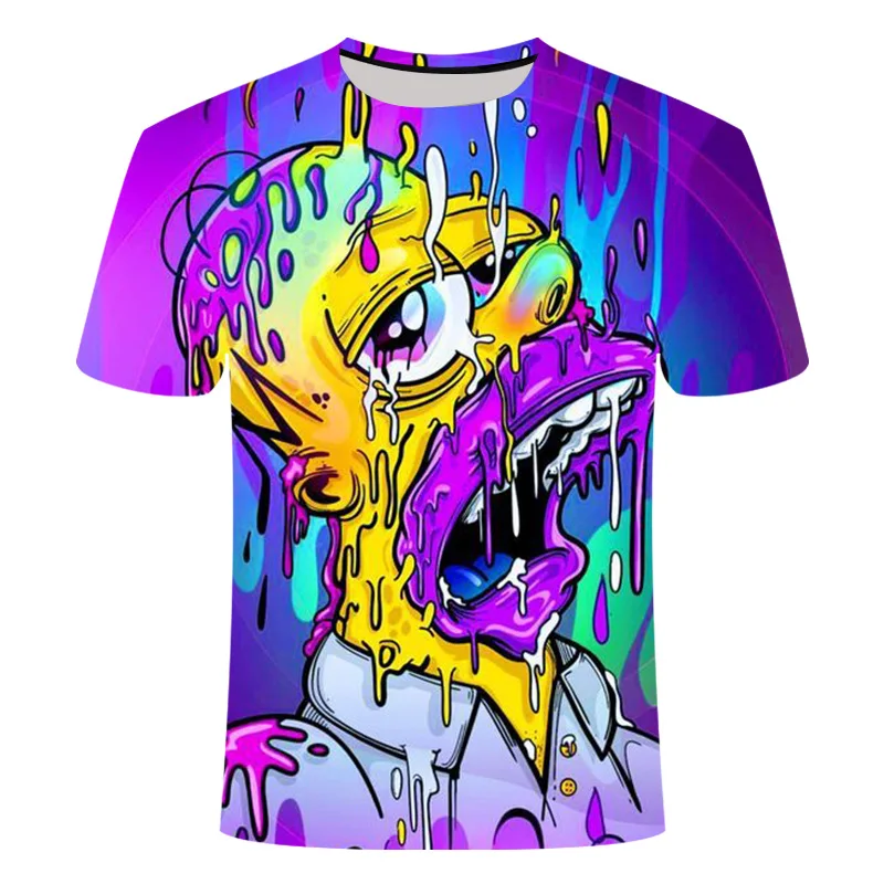 2020 Лидер продаж для мужчин футболка Забавный Гомер Симпсон 3D с принтом Футболка