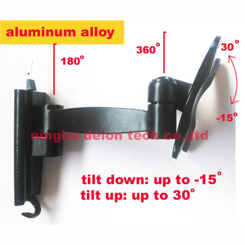 D-MOUNT lcd-801 алюминиевый 23 дюйма 32 дюйма 37in 42 дюйма Наклонный ЖК-телевизор настенный поворотный кронштейн для led ТВ полка