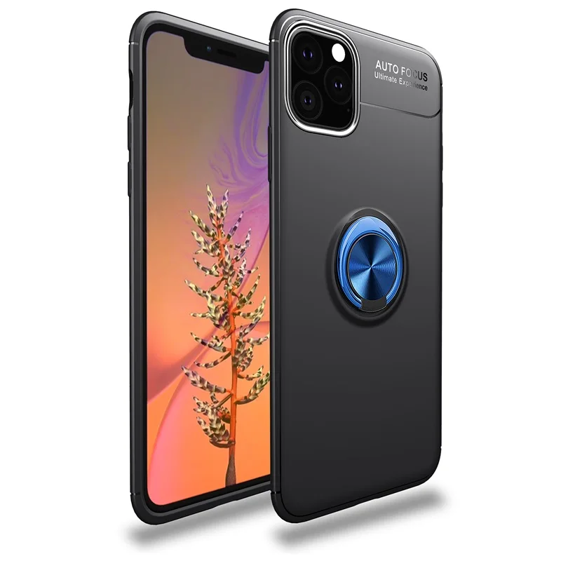 Blue Black Чехол для iPhone X, роскошная Прозрачная мягкая силиконовая защита из ТПУ, кольцо для iPhone 11 Pro Max, чехол XR XS 6 6S 7 8 Plus, чехол - Цвет: Blue Black