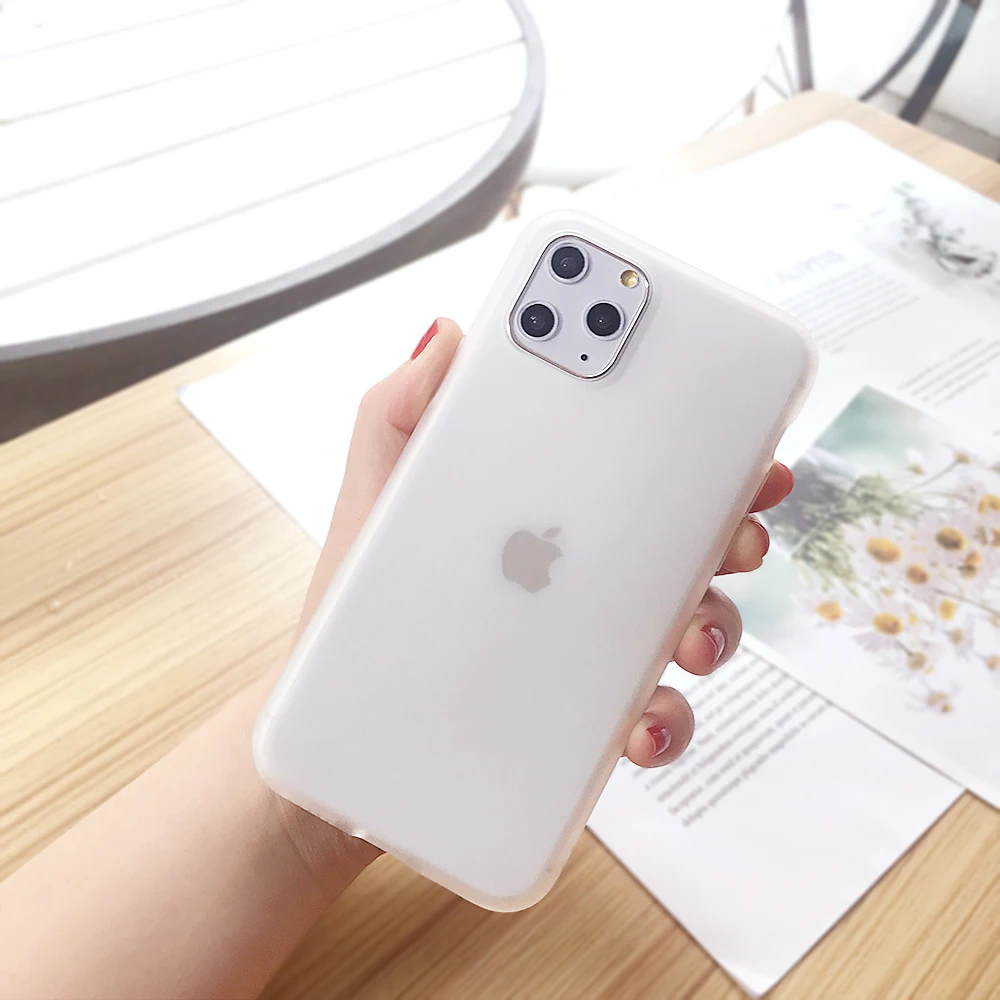 Прозрачный яркий однотонный чехол для телефона для iPhone 11 Pro Max X XR XS Max 6 6S 7 8 Plus Мягкая силиконовая задняя крышка на весь корпус Coque - Цвет: T2