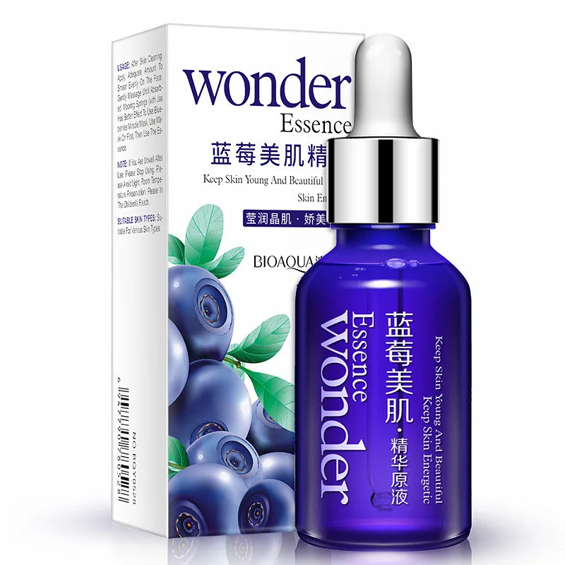 

Blueberry Wonder Essence Serum Face Lifting Anti Aging Wrinkle Serum of Youth Organic Cosmetic Charm Liquid Skin Care