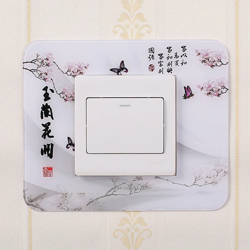 Китайский декоративный переключатель на стену с наклейками акриловый настенный