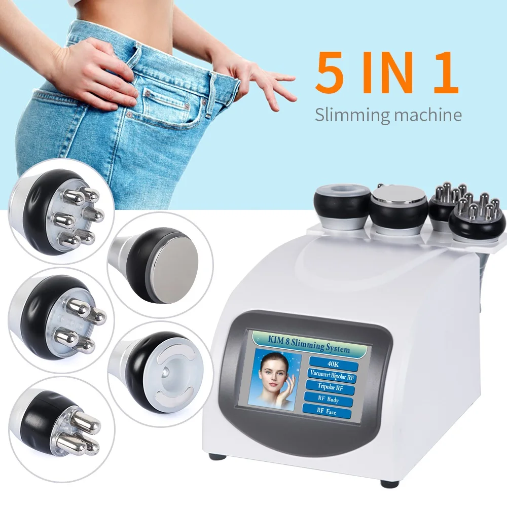 

5In1 Professional 40K Cavitation Ultrasonic RF Slimming Machine Anti Cellulite Multipolar Radio Frequency Tighten Beauty Machine