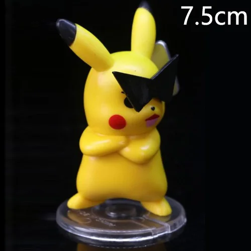 7.5cm Большой размер X Y Hydreigon Entei Genesect Raichu pika аниме экшн& toyp Покемон Фигурки Коллекция Модель игрушки подвижная база - Цвет: 7.5cm