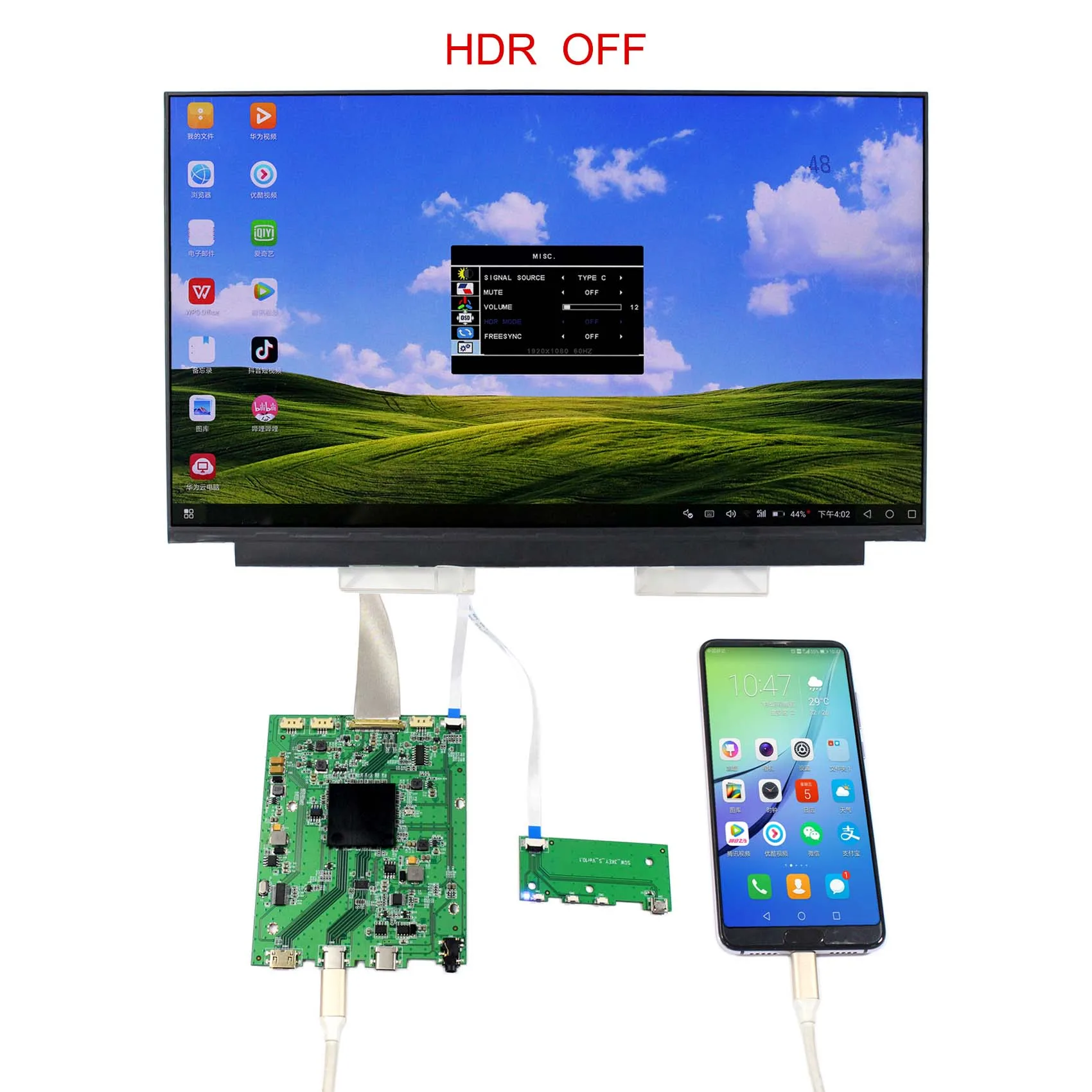 4K ЖК-панель 15,6 дюймов NV156QUM-N32 3840X2160 ips ЖК-экран с типом C HDMI Плата