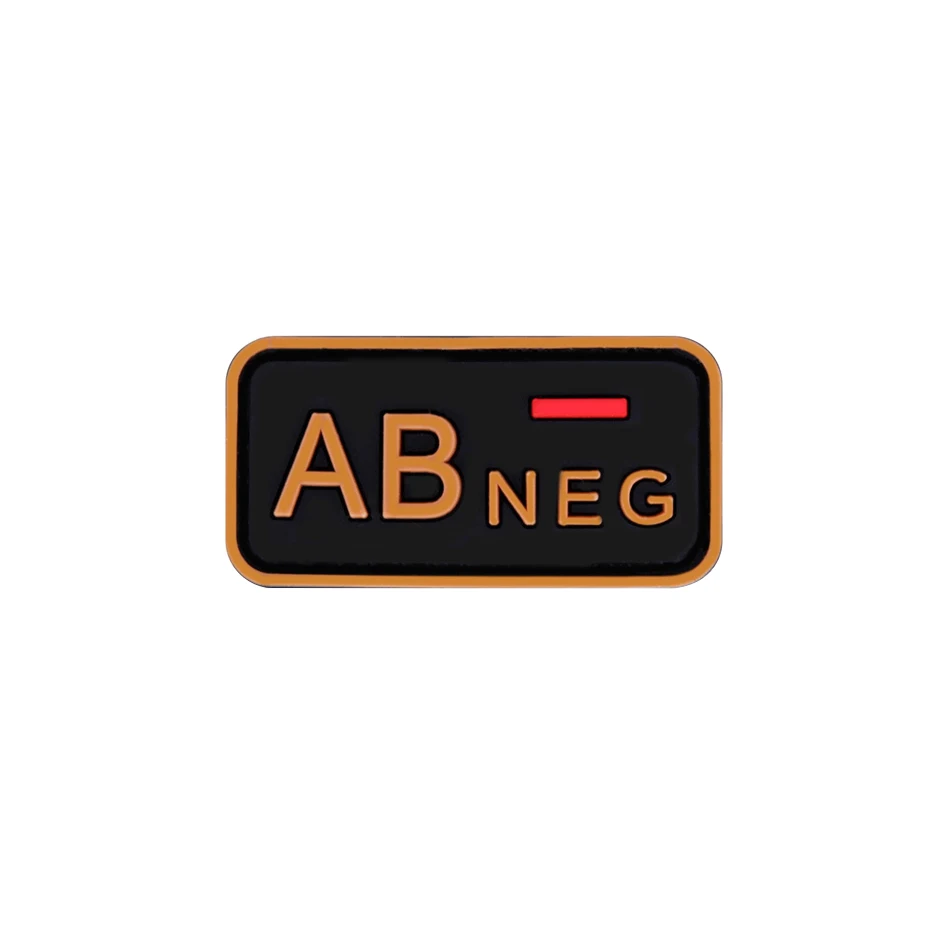 38 3D ПВХ A+ B+ AB+ O+ Положительный POS A-B-AB-O-отрицательный NEG Тип крови группа патч тактический боевой патчи военные резиновые значки - Цвет: 38