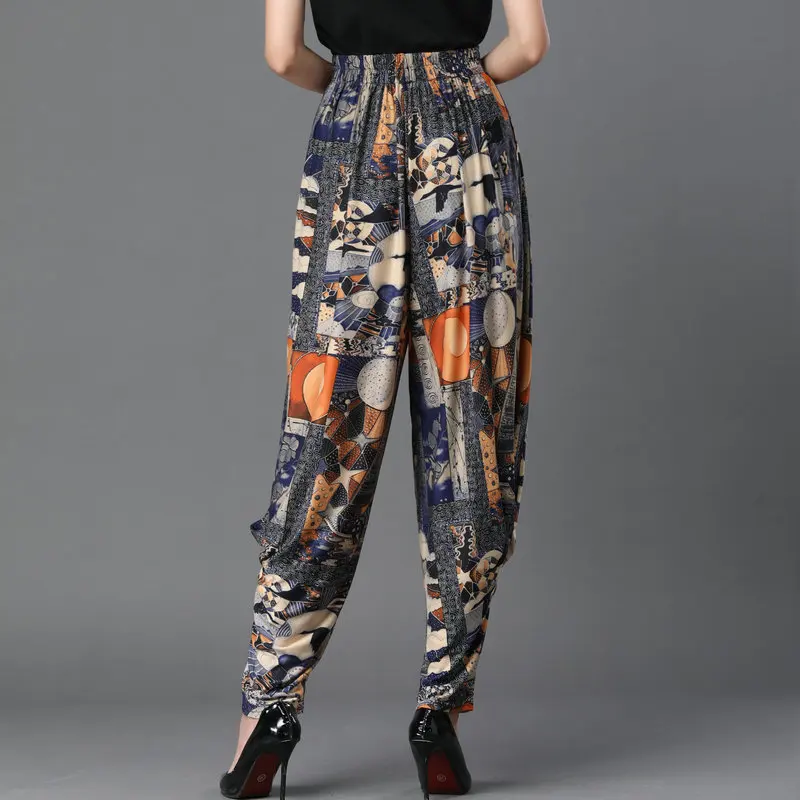 Новинка летние женские широкие брюки с высокой талией свободные повседневные