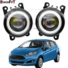 2x светодиодный противотуманный фонарь светильник + Ангел глаз DRL Дневной светильник 12V H11 туман светильник s для форд фиеста 2001-2015