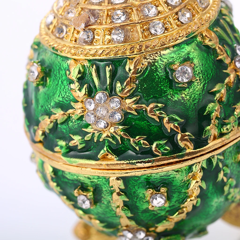 Цветок Faberge коробка для яиц с кристаллами Коллекционная Пасхальная яичная