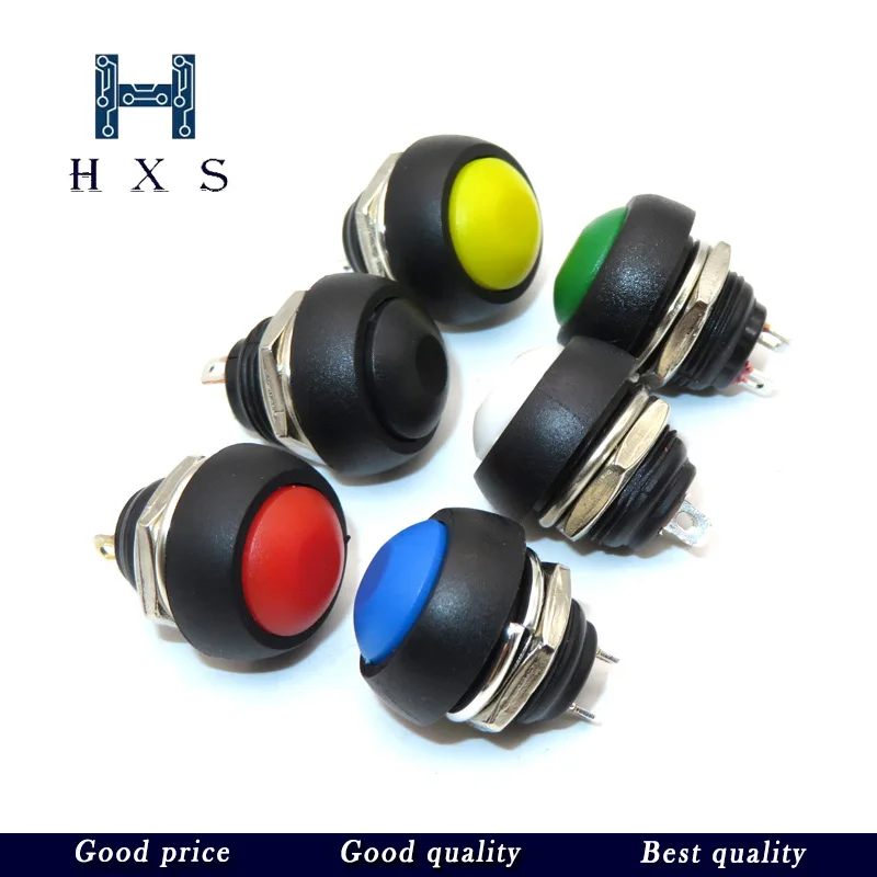 Водонепроницаемая кнопочная кнопка 12 мм 2 шт. для переключателя