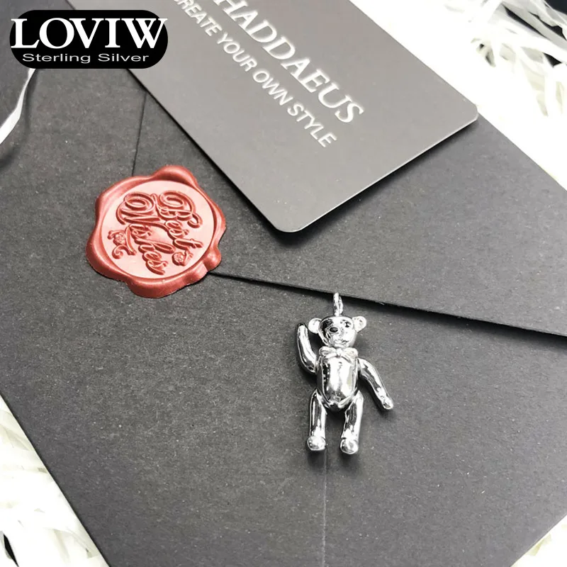 Pendant Teddy Bear Winter Brand New Fashion Jewelry drop shipping 925 Sterling Silver Cute Gift For Woman | Украшения и