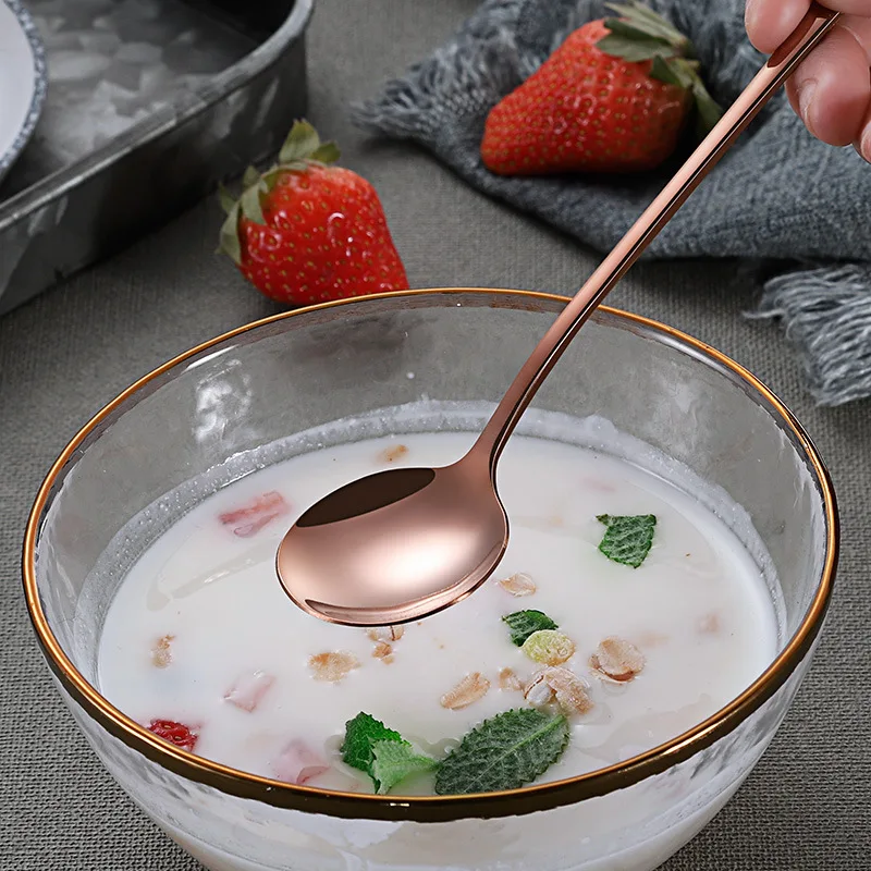 Набор столовых приборов из розового золота набор свадебных медных розовых