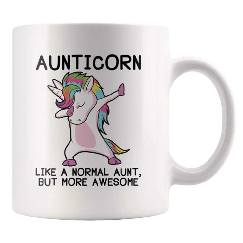 

Aunticorn Mug Unicorn Like A Normal Aunt But More Awesome Tea Coffee Ceramic Mug Christmas Gift Tea Milk Cup Mugs