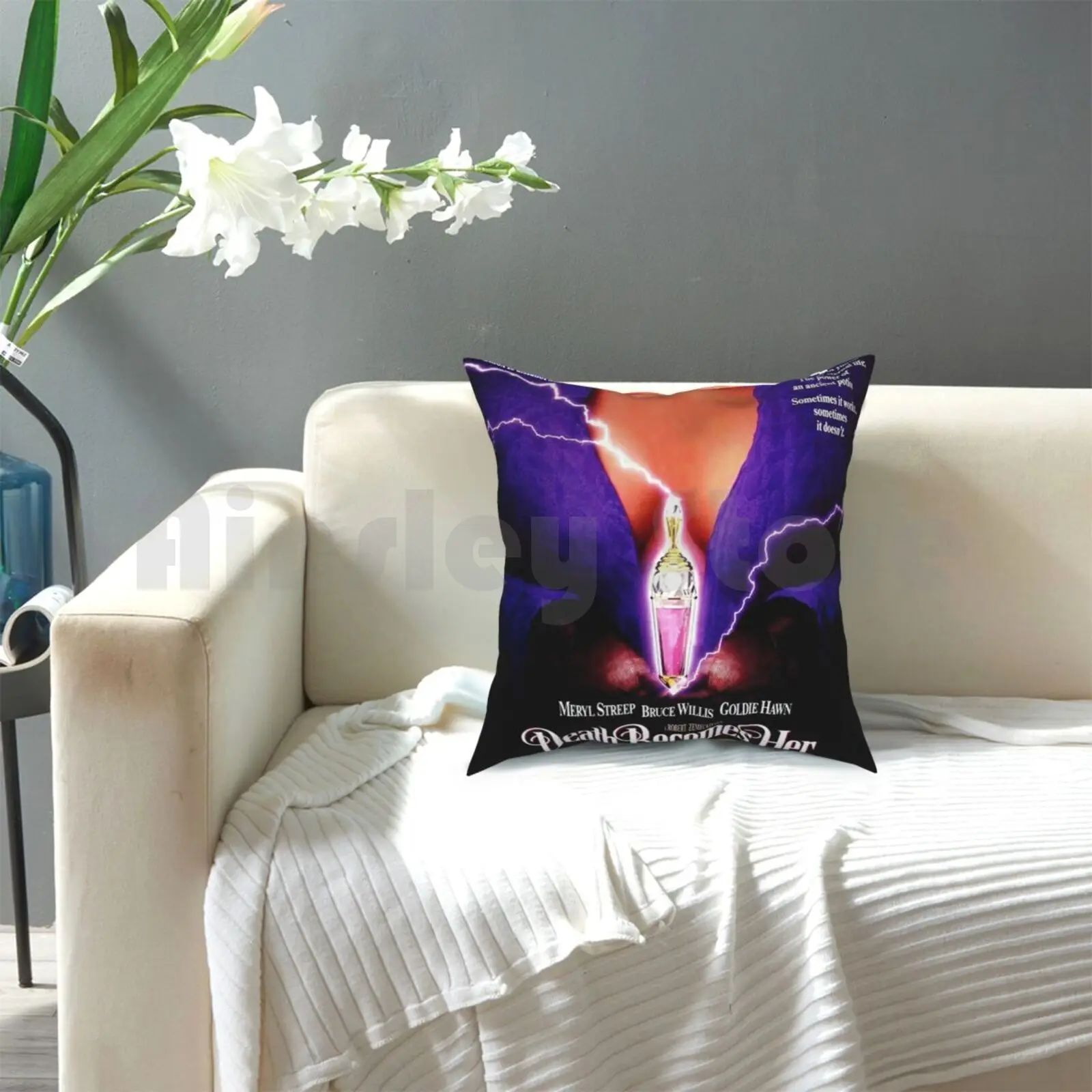 Смерть становится на подушку чехол с принтом домашняя мягкая подушка DIY защитную