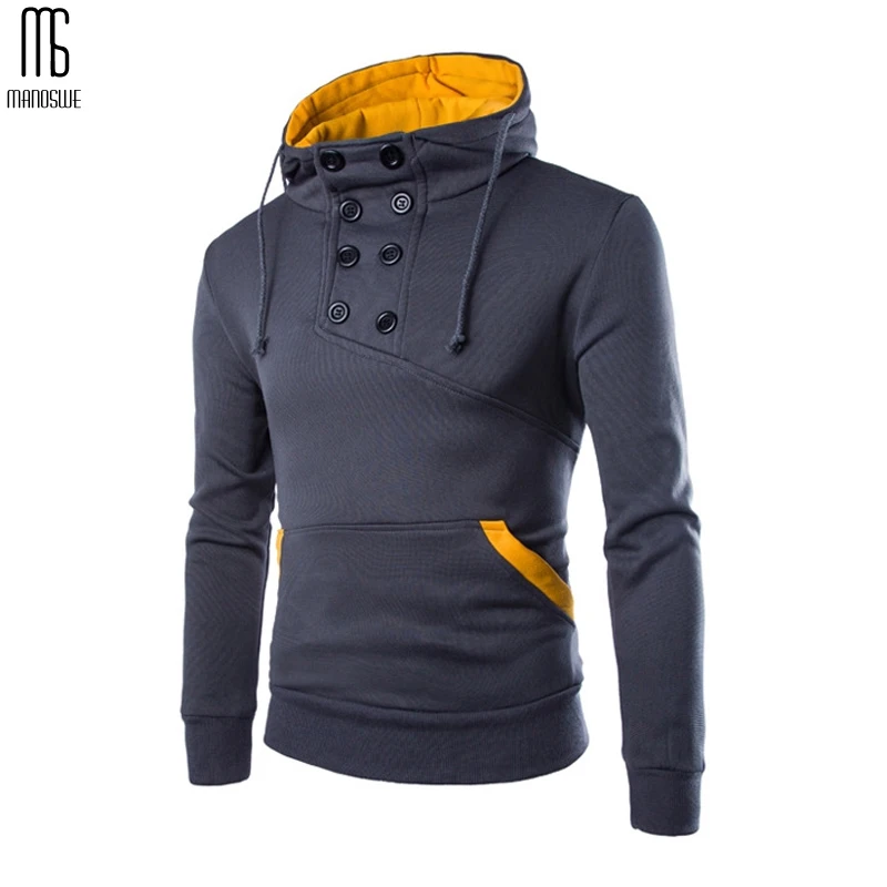 Manoswe/зимняя модная мужская толстовка с капюшоном Повседневная флисовая куртка