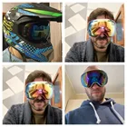 Лыжные очки для сноуборда. UV400 сферическая маска очки для катания на лыжах для мужчин и женщин мужчин с большим видением профессиональные лыжные очки Sci Googles