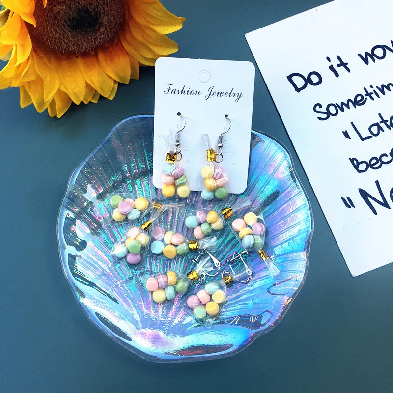 Милые Красочные Висячие серьги макароны для женщин и девочек хлеб ручной работы