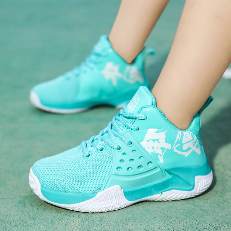 

2021 Spring New Children's Basketball Shoes Boys Sport Non-slip Kids Sneakers Shoes Outdoor Sneakers Boys Trainers for Pupils