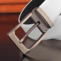 high quality pin buckle designer belt mens belt black fashion casual leather white belt ceinture homme