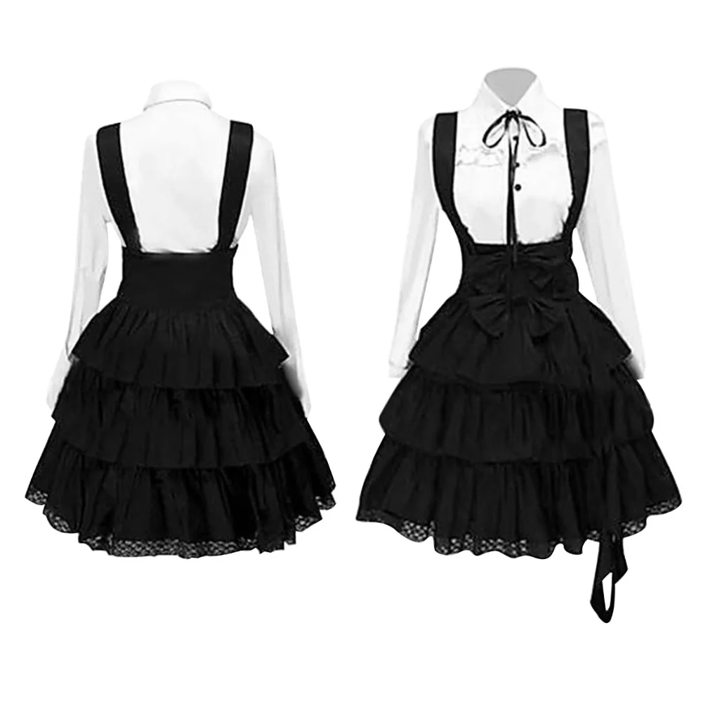 Леди средневековый ретро придворное платье с многослойной юбкой в готическом