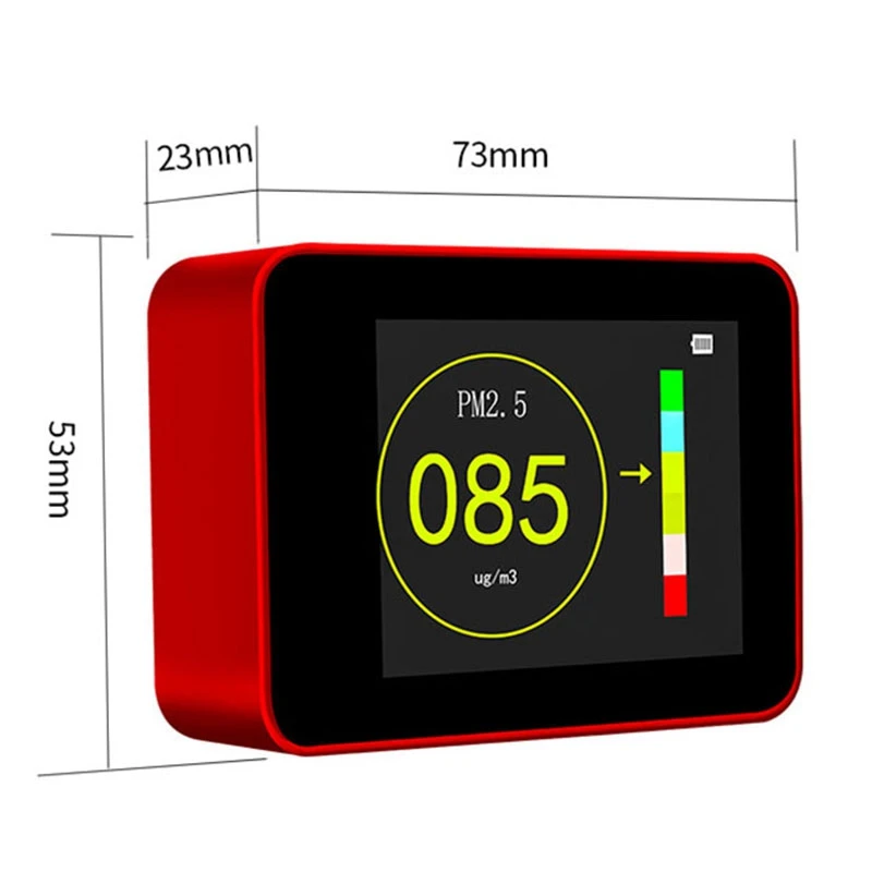 

Air Quality Detector PM2.5 PM10 PM1.0 Detector Air Quality Monitoring Portable Tester for Home and Office