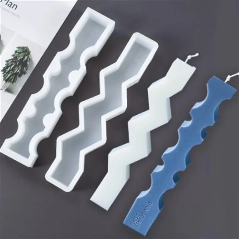 

DIY Shaped Strip Candle Silicone Mold Candles Making Handmade Creative Chocolate Fondant Cake Decorating Tools