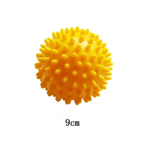 9cm Yellow Массажный Ежик колючий мяч антистрессовые игрушки шарики для детей Детские триггер точка Спорт Фитнес сенсорные игрушки для детей с синдромом аутизма 7,5-9 см - Цвет: 9cm Yellow