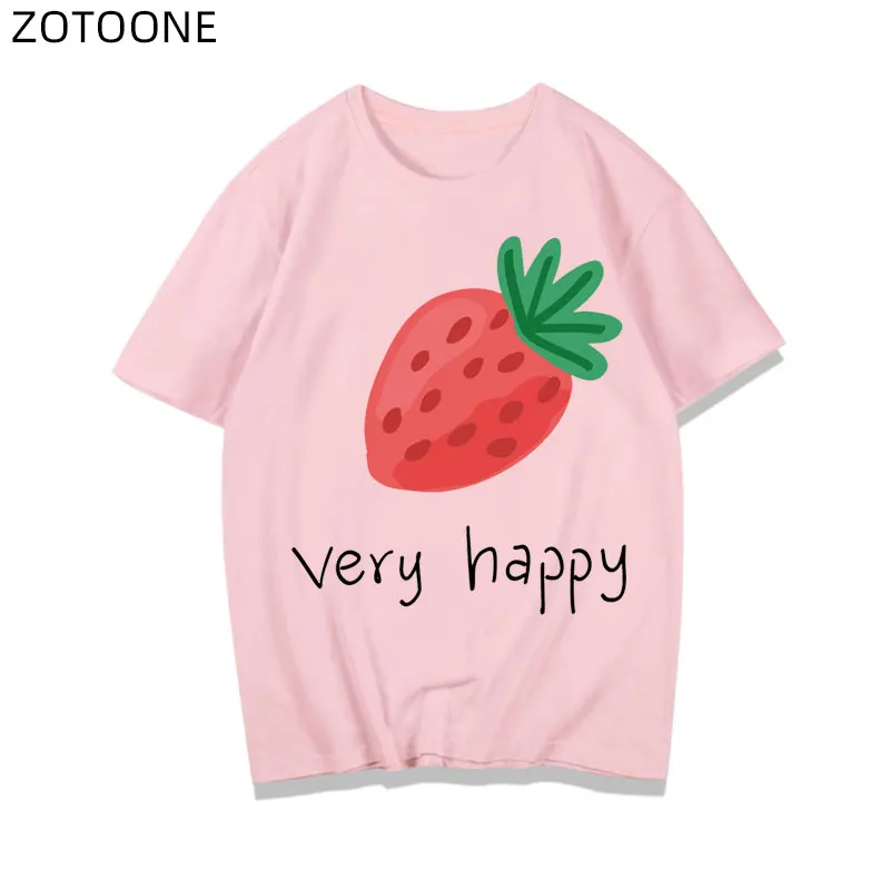 ZOTOONE Strawberry Patch for Summer Clothing Ironing Applique Pineapple Stickers Thermo Transfers Kids Patches T-shirt D | Дом и сад