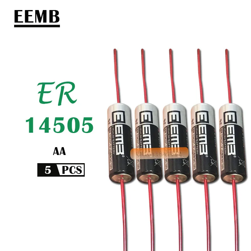 5 шт. литиевая батарея EEMB ER14505 ER14505H AA 3 6 В 2400 мАч|eemb er14505|aa 3.6vbattery smart |
