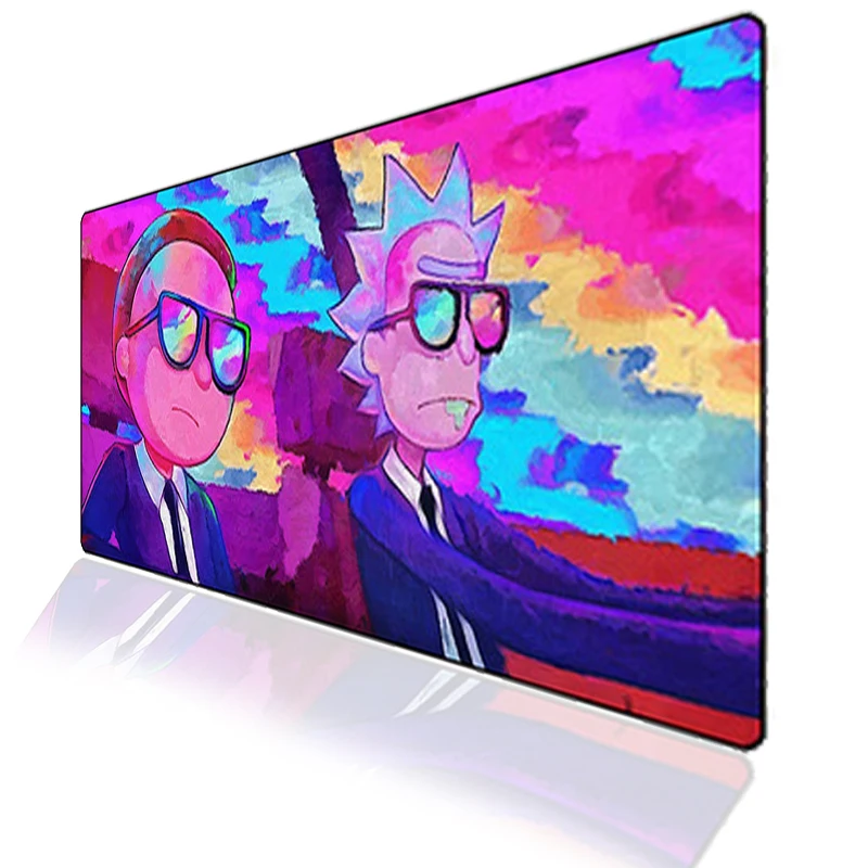 Большой Противоскользящий коврик для мыши компьютера аниме Рик Морти 600*300 мм