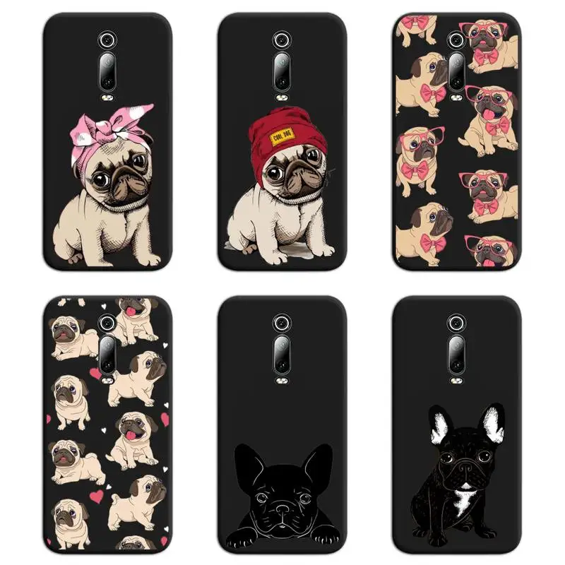 

Pug French Bull dog Phone Case For Redmi 9A 9 8A Note 11 10 9 8 8T Pro Max K20 K30 K40 Pro