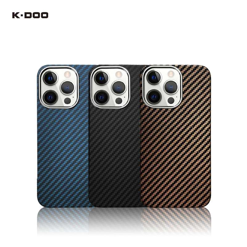 

K-Doo Kevlar Phone Case Original Carbon Fiber Kevlar Bulletproof Super Tough Back Cover for iPhone13/13mini/13pro/13promax