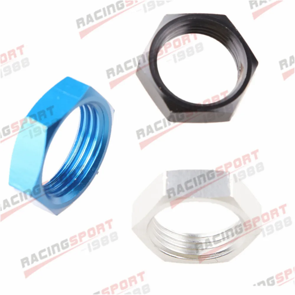 

-4AN 4AN AN4 AN Bulkhead Nut Fitting Adapter Aluminum Black/Blue/Silver