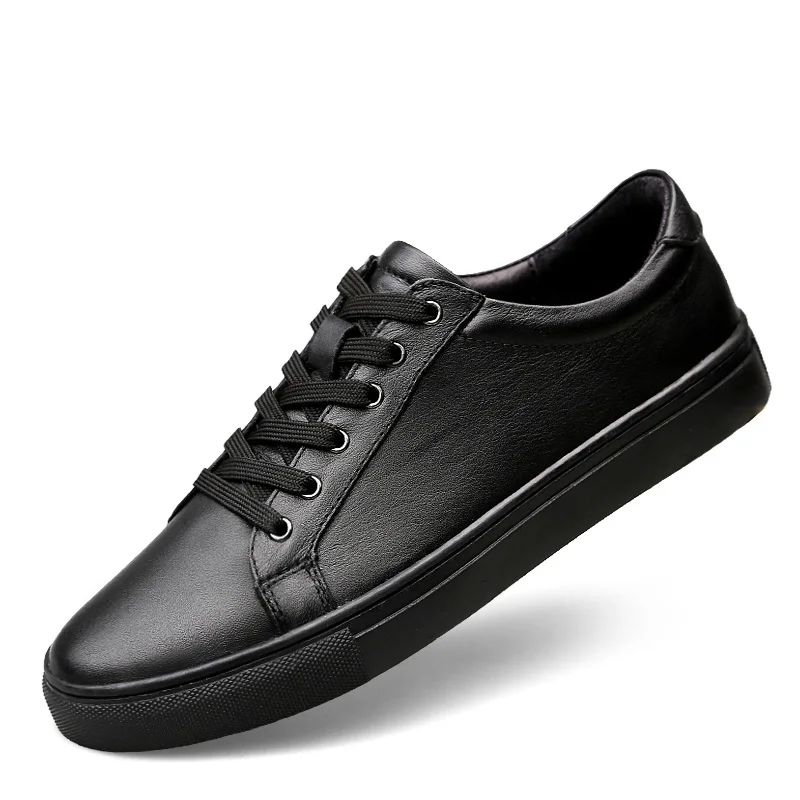 

Sneakers New Fashion High Quality Soft Simple Casual Shoes Men Comfortable Breathable Ultra-light Genuine Leather White Shoes