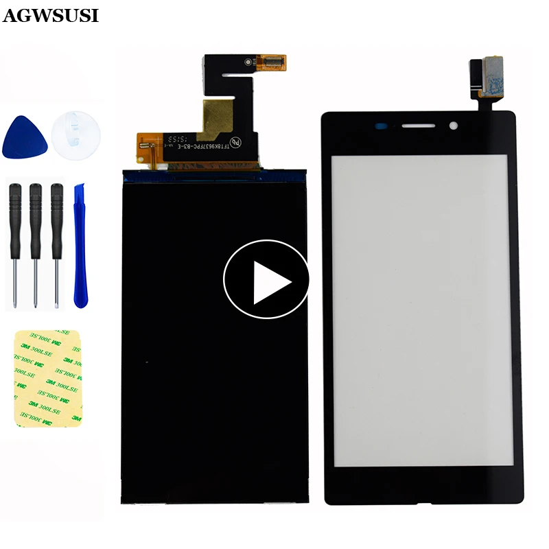 

LCD Display Panel Screen Monitor Module + Touch Screen Digitizer Glass Sensor for SONY XPERIA M2 AQUA D2403 D2406 4G / LTE