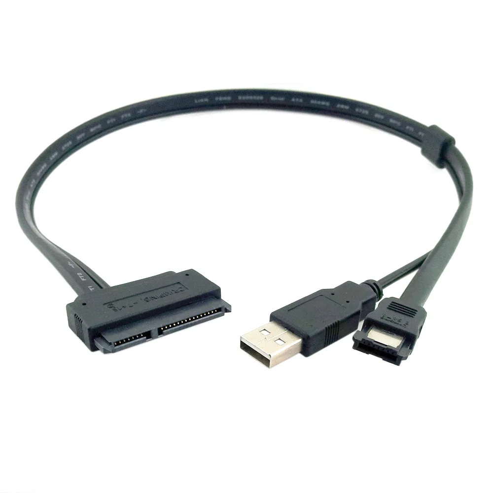 Переходник USB SATA 2.5. Кабель-адаптер USB2.0 > SATA 7+15pin 0,5 м + питание USB. USB 2.0 SATA Cable 2b. Провод USB SATA 5 Pin.